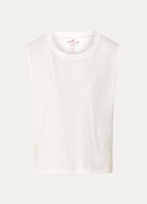ba&sh Shava tanktop met backprint - voorkant 2 gebroken wit
