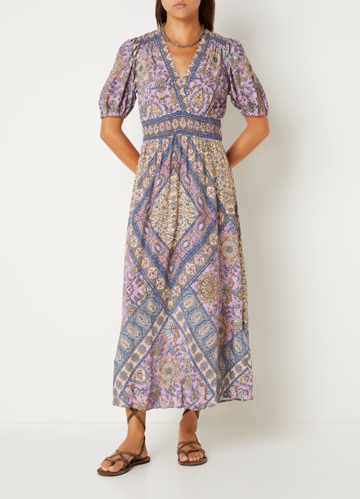 ba&sh Sidelie midi jurk met print
