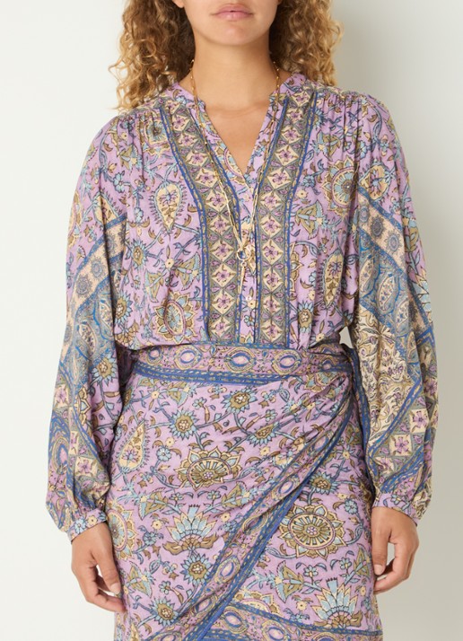 ba&sh Simi blouse met print - detail 3 paars