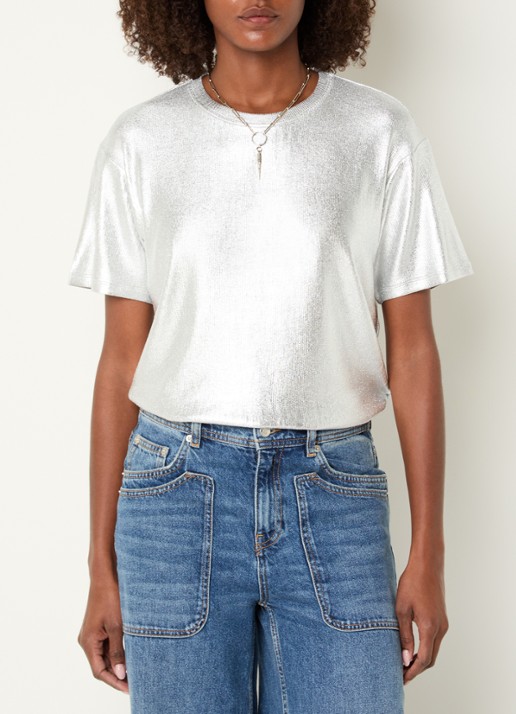ba&sh Sony T-shirt met metallic finish