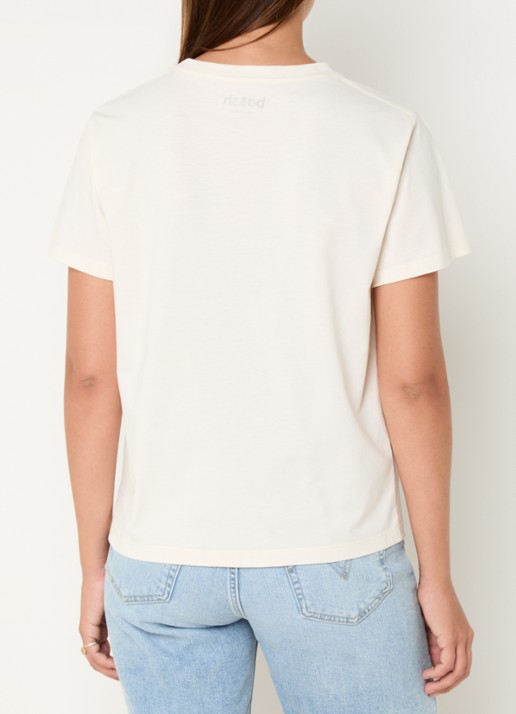 ba&sh T-shirt met logoprint - achterkant 3 gebroken wit