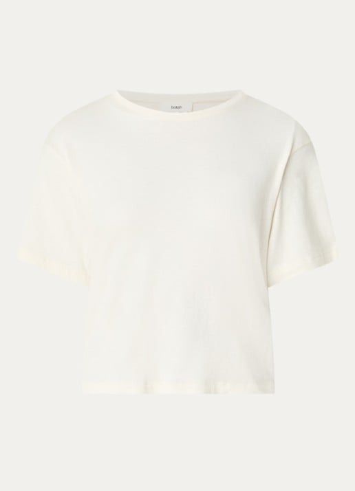 ba&sh Take T-shirt met backprint - voorkant 3 gebroken wit