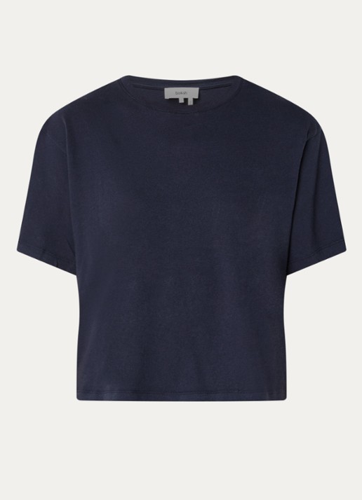 ba&sh Take T-shirt met backprint - voorkant 2 donkerblauw