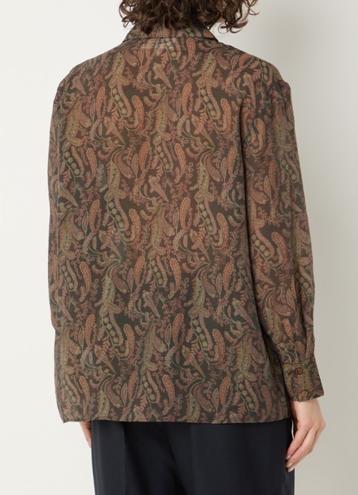 ba&sh Tao blouse met print - achterkant khaki