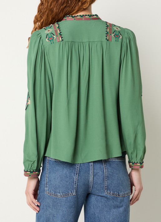ba&sh Tilt tuniek met borduring - achterkant 3 groen