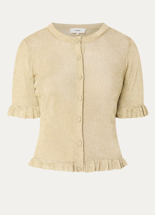 ba&sh Top met metallic finish - voorkant goud