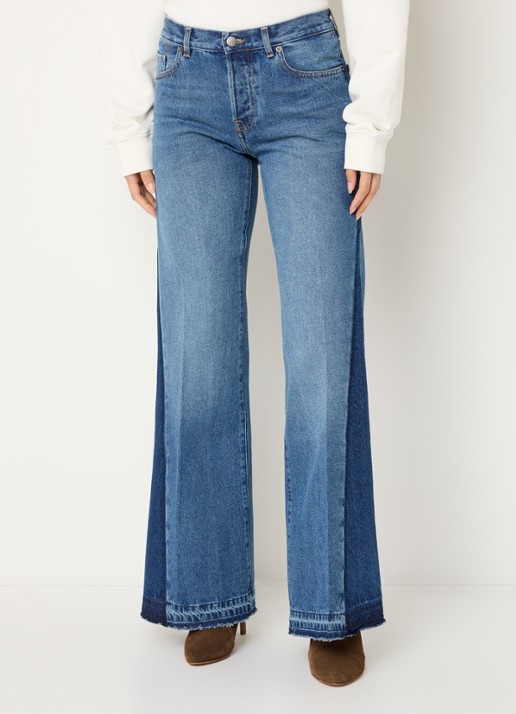 ba&sh Vadou high waist flared jeans met medium wassing