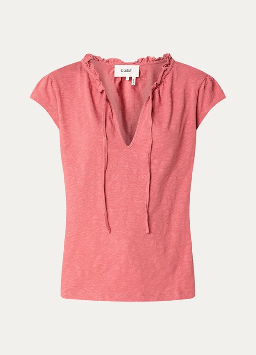 ba&sh Very top met strikkraag - voorkant 3 roze