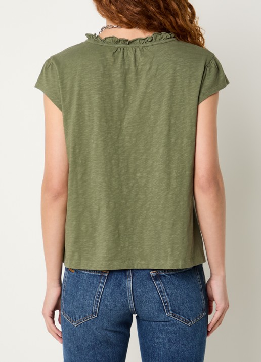 ba&sh Very top met strikkraag - achterkant 3 khaki