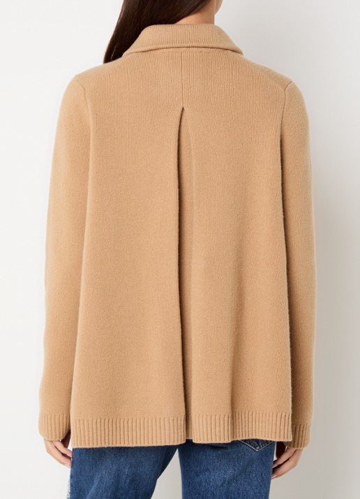 ba&sh Vesta grofgebreid vest in wolblend - achterkant 4 camel