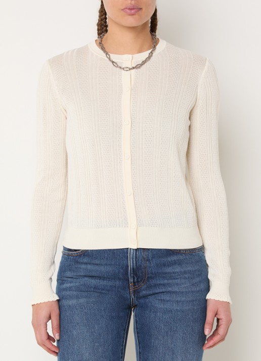 ba&sh Viviana fijngebreid vest met ronde hals