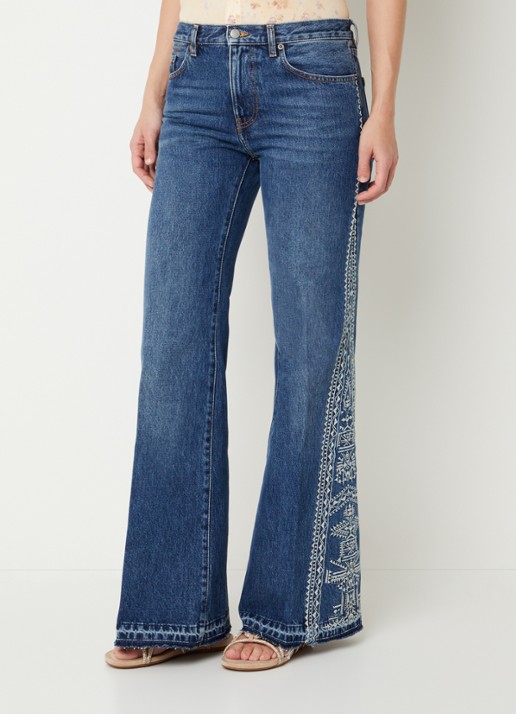 ba&sh Vivy low waist flared jeans met medium wassing