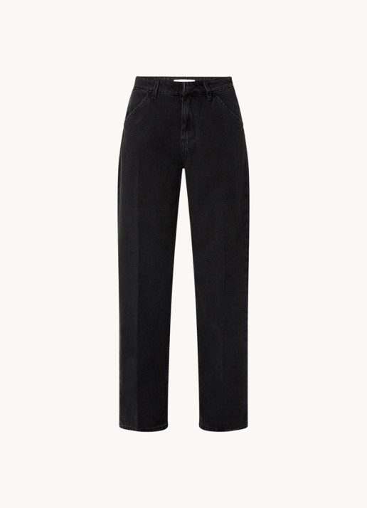 ba&sh Vocchi high waist wide leg jeans met gekleurde wassing - voorkant 2 zwart