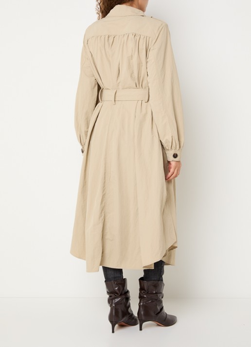 ba&sh Wili trenchcoat met steekzakken - achterkant 2 beige