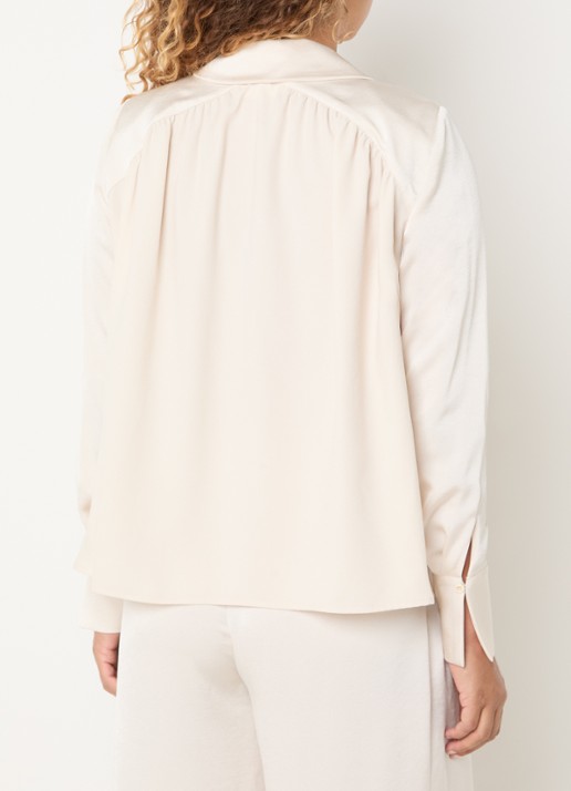 ba&sh Wilna blouse met V-hals - achterkant 4 creme