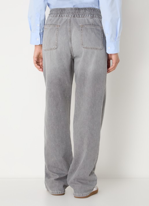 ba&sh Yima high waist straight leg jeans met gekleurde wassing - achterkant 5 grijs