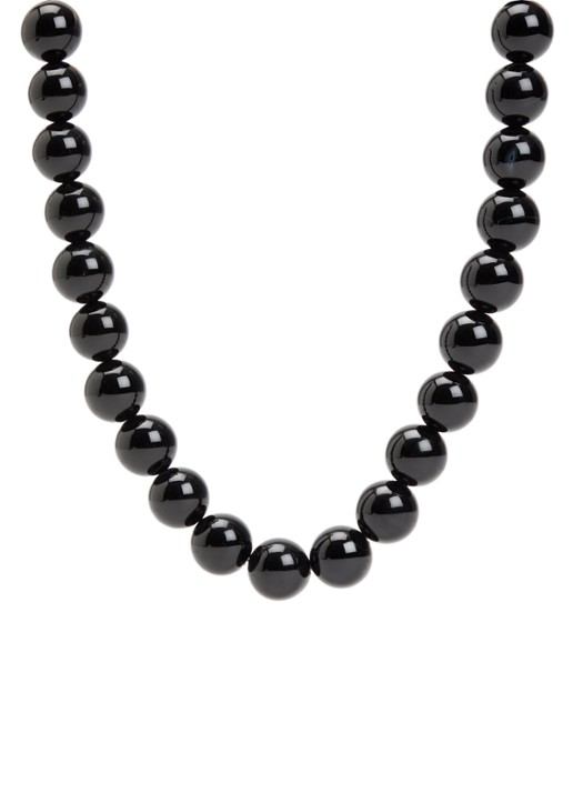 Babs The Label Midnight Black kralenketting verguld