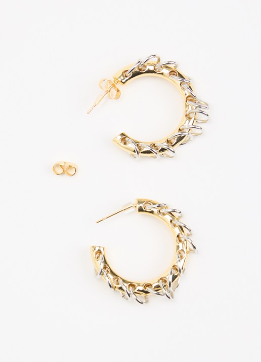 Babs The Label Mixed Metal oorstekers - detail goud