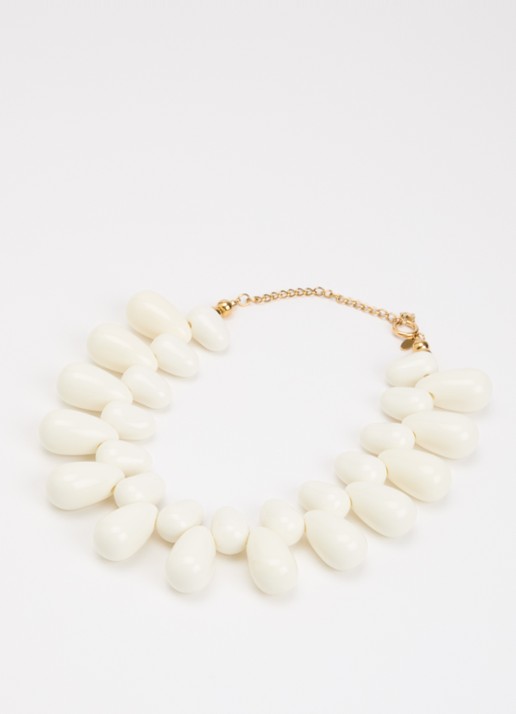 Babs The Label Shoreline ketting verguld - detail wit