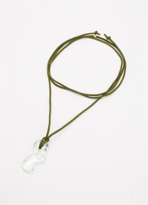 Babs The Label Teardrop ketting - detail transparant