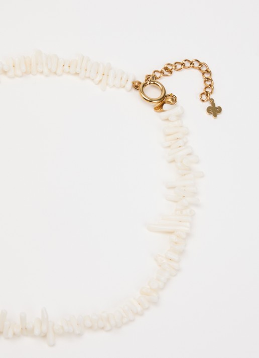 Babs The Label The Ocean ketting verguld - detail 2 wit