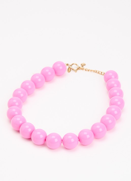 Babs The Label Tropical Treasure kralenketting verguld - detail roze