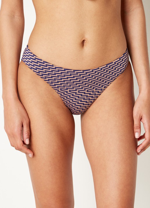 Baku Milan bikinislip met print - detail donkerblauw