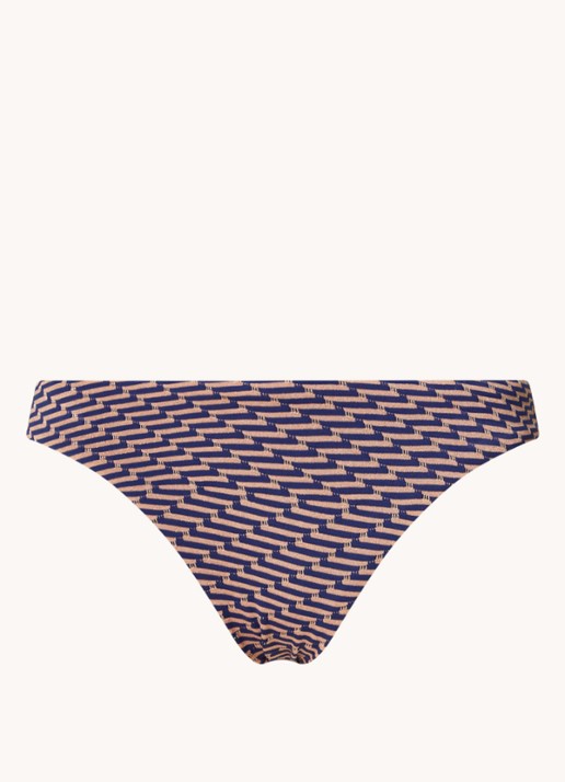 Baku Milan bikinislip met print - voorkant 3 donkerblauw