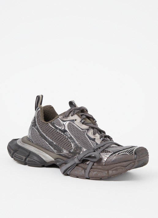 Balenciaga 3XL sneaker met mesh details - voorkant 2 donkergrijs