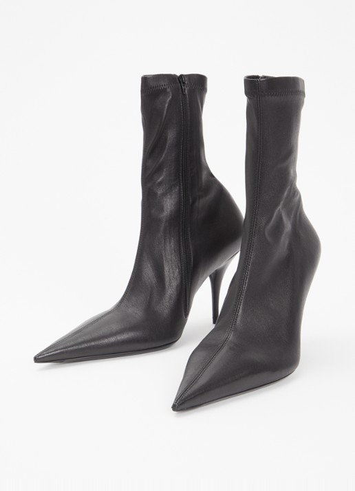 Balenciaga Avenue enkellaarsje van geitenleer - detail 3 zwart