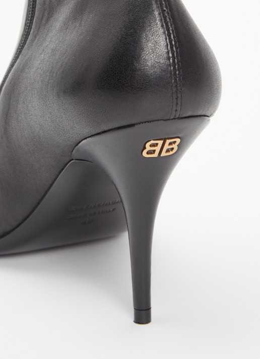 Balenciaga Avenue enkellaarsje van geitenleer - detail 5 zwart