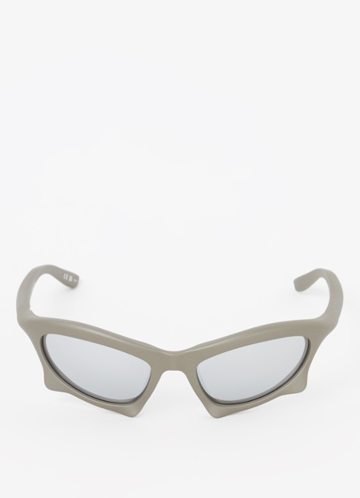 Balenciaga Bat Rectangle zonnebril BB0229S - detail 3 zilver