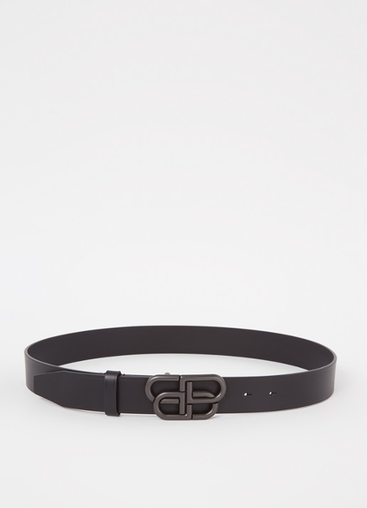 Balenciaga BB Large riem van kalfsleer - voorkant 2 zwart
