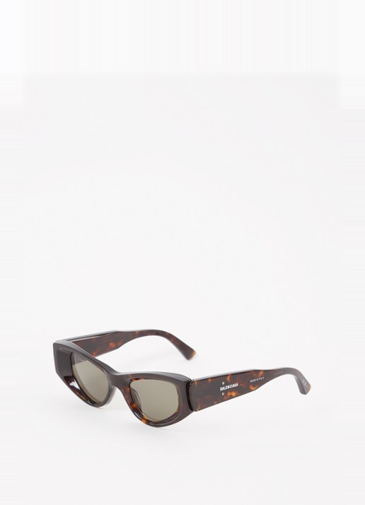 Balenciaga Cat eye zonnebril BB0243S - voorkant 4 donkerbruin