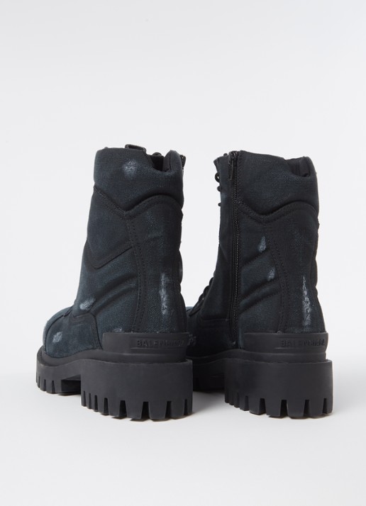 Balenciaga Combat Strike veterboot van canvas - detail 2 zwart