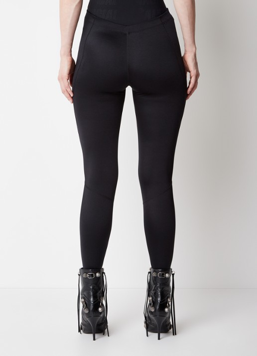 Balenciaga High waist skinny fit legging met logoprint - achterkant 5 zwart