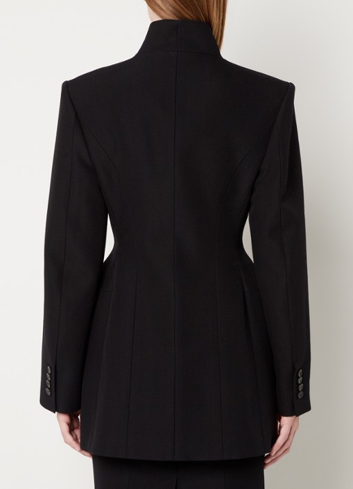 Balenciaga Hourglass blazer van wol - achterkant zwart