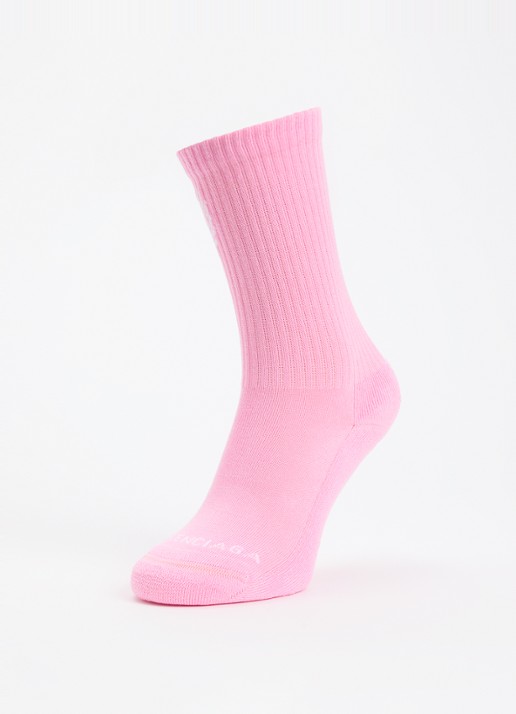 Balenciaga Laurel sokken in katoenblend met logoprint - detail roze
