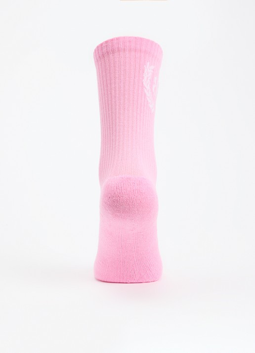 Balenciaga Laurel sokken in katoenblend met logoprint - voorkant 3 roze