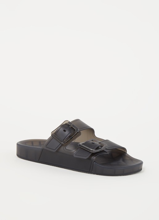 Balenciaga Mallorca slipper met gespdetail - voorkant 3 antraciet
