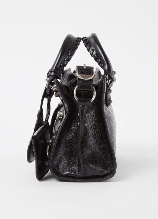Balenciaga Neo Cagole XS handtas van lamsleer met studs - detail 2 zwart