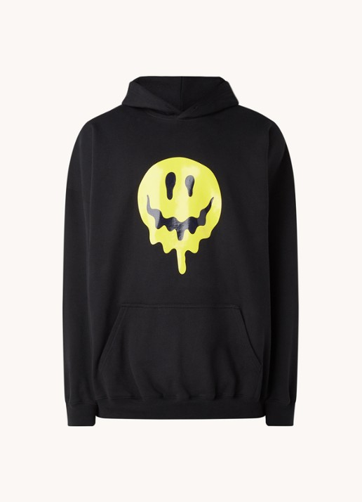Balenciaga Oversized hoodie met front- en backprint - voorkant 2 zwart