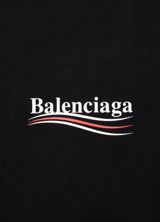 Balenciaga Political Campaign T-shirt met logo- en backprint - detail 2 zwart