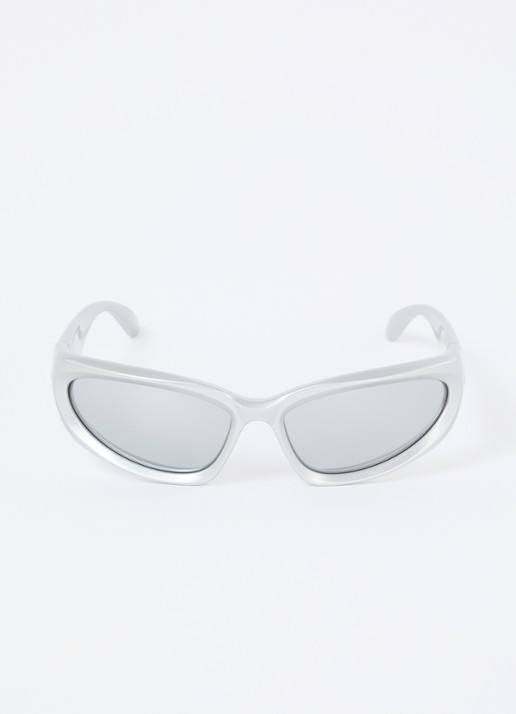 Balenciaga Retro zonnebril BB0157S - detail 2 zilver