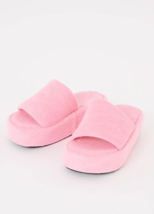 Balenciaga Rise slipper met logo - detail 2 roze