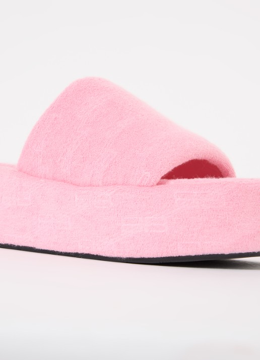 Balenciaga Rise slipper met logo - detail 5 roze