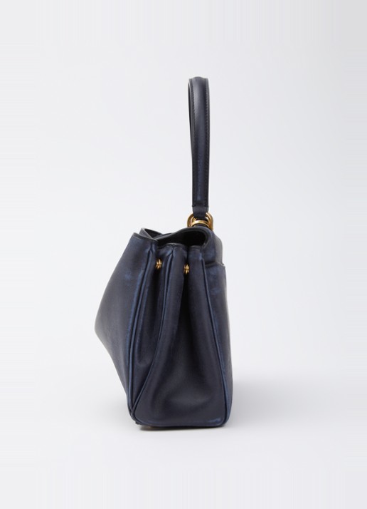 Balenciaga Rodeo Small handtas van kalfsleer met afneembare schouderriem - detail 3 donkerblauw
