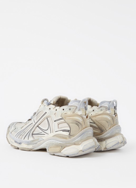 Balenciaga Runner sneaker met logo - achterkant beige