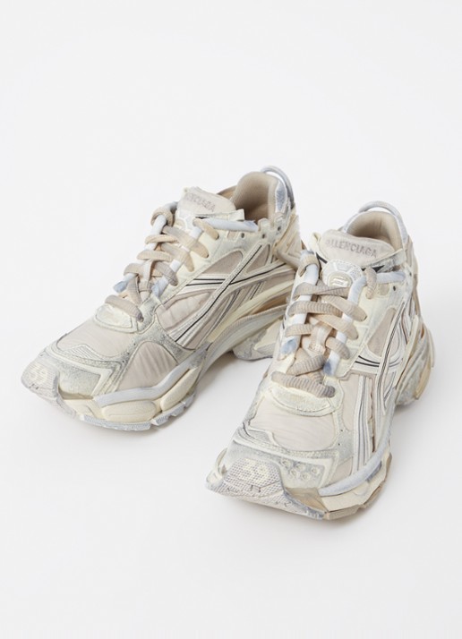 Balenciaga Runner sneaker met logo - detail 4 beige