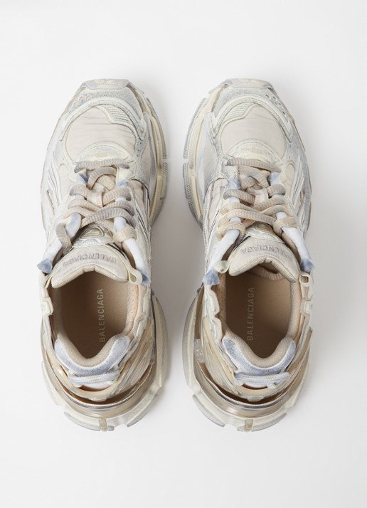 Balenciaga Runner sneaker met logo - detail 5 beige
